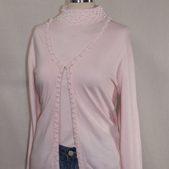Mercer Street Studio 2 Pc. Pink Beaded Sweater - Picture 12 of 15